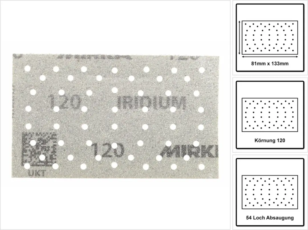 Mirka Iridium P120 Schuurpapier 100 Stuks