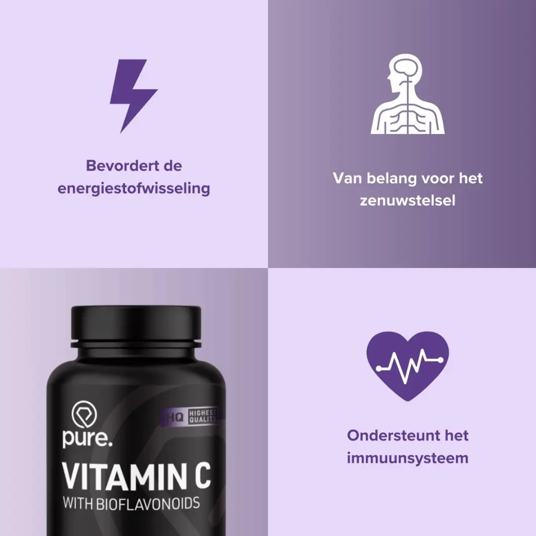 Pure Vitamine C 1000mg Capsules - 100 Stuks