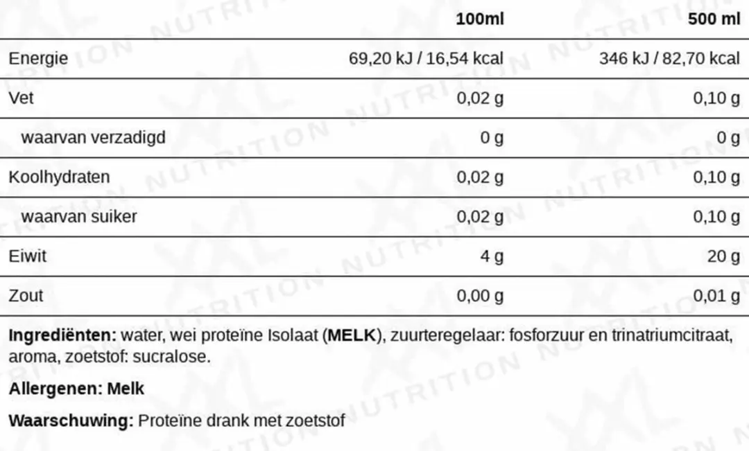 XXL Nutrition Isopro-6 Pack 3L - 6x500ml Tropical