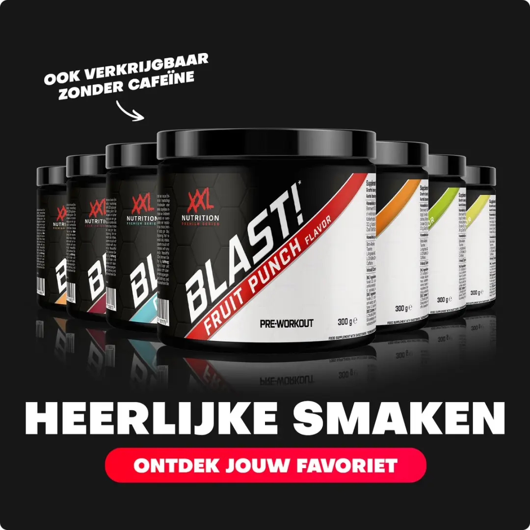 XXL Nutrition Blast! Pre-Workout Cafeïnevrij Fruit Punch 300g - afbeelding 6 van 6