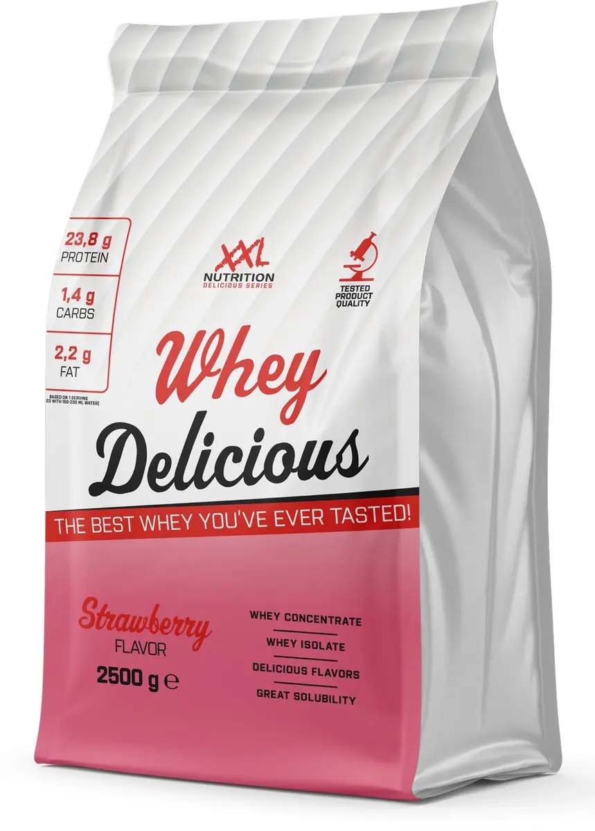XXL Nutrition Whey Delicious Aardbei Eiwitpoeder 2500g