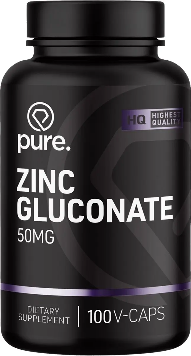 Pure Zink Gluconaat 100 V-caps