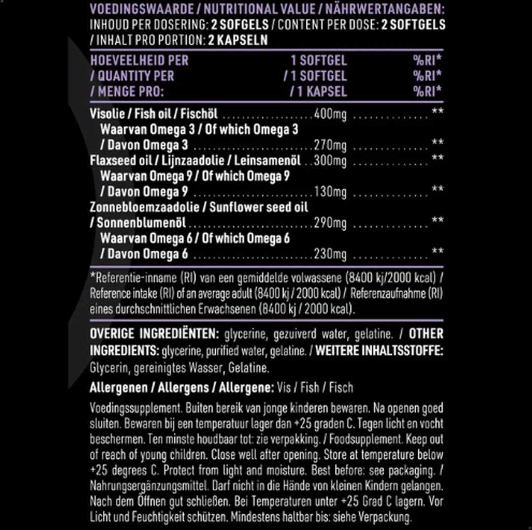 Pure Omega 3-6-9 Softgels 1000mg - 100 Stuks