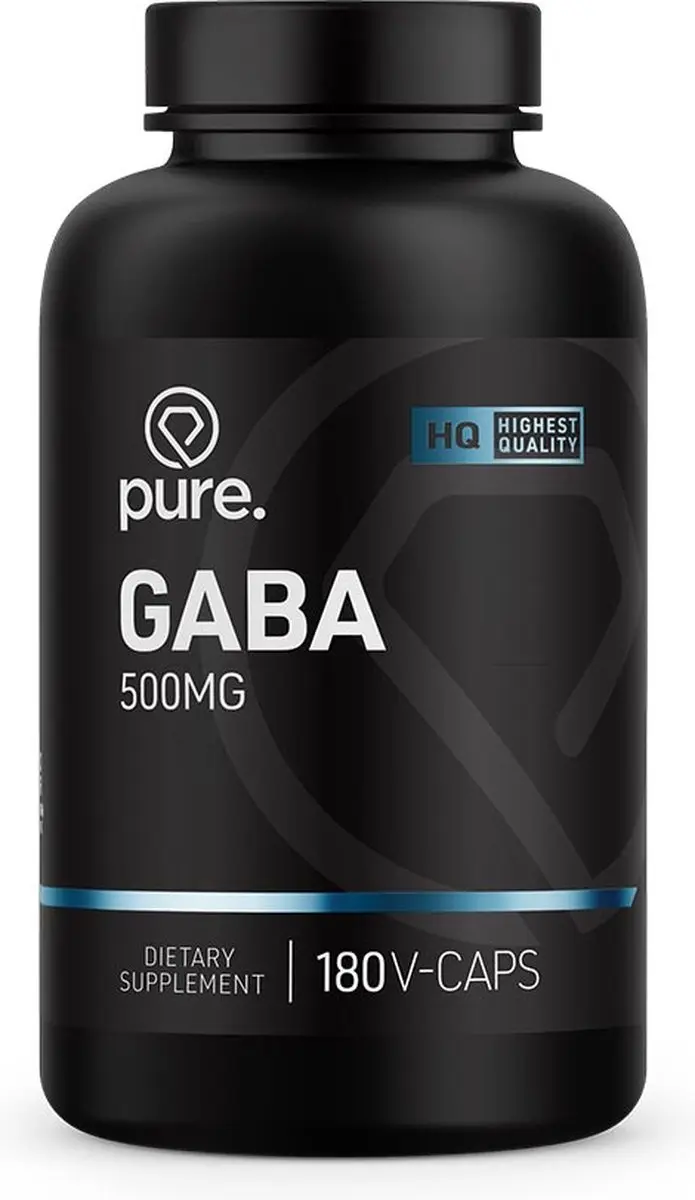 Pure GABA 500mg V-Caps - 180 Stuks