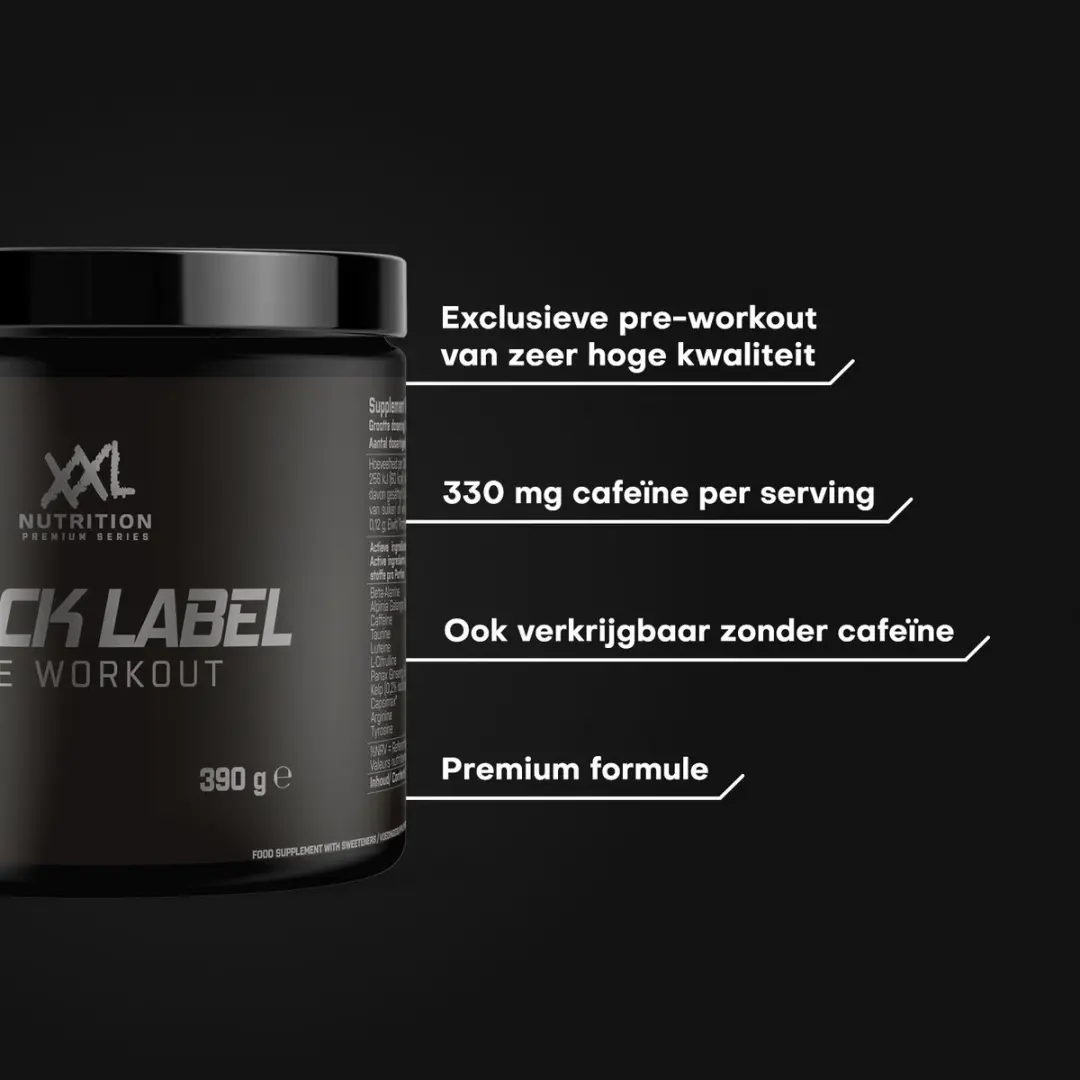 XXL Nutrition Black Label Pre-Workout Red Fruit 390g - 30 Doses