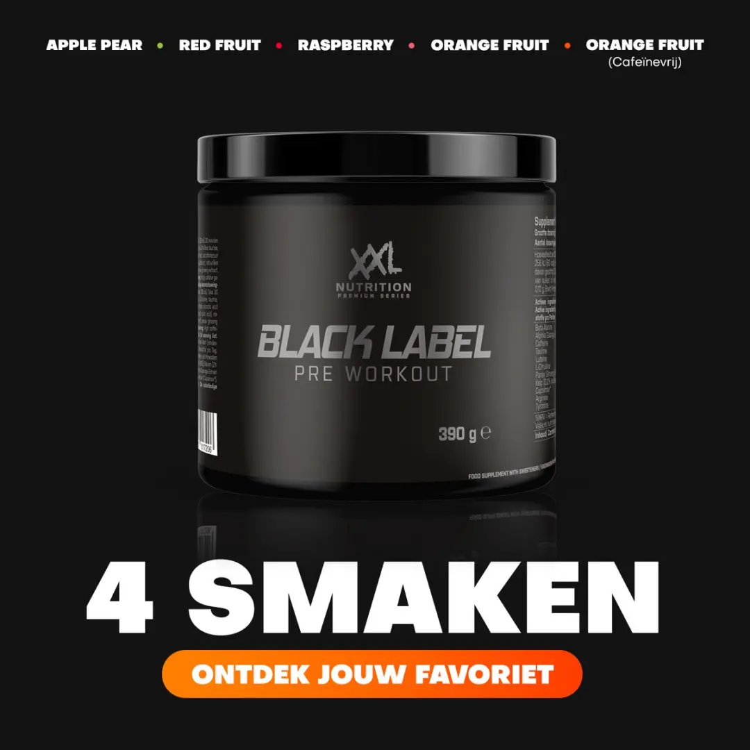 XXL Nutrition Black Label Pre-Workout Red Fruit 390g - 30 Doses