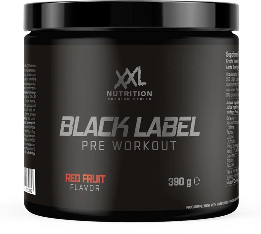 XXL Nutrition Black Label Pre-Workout Red Fruit 390g