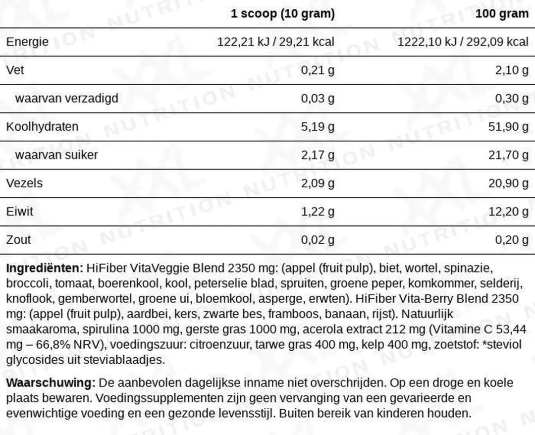 XXL Nutrition Fruits Veggies & Greens Lemon - 300g