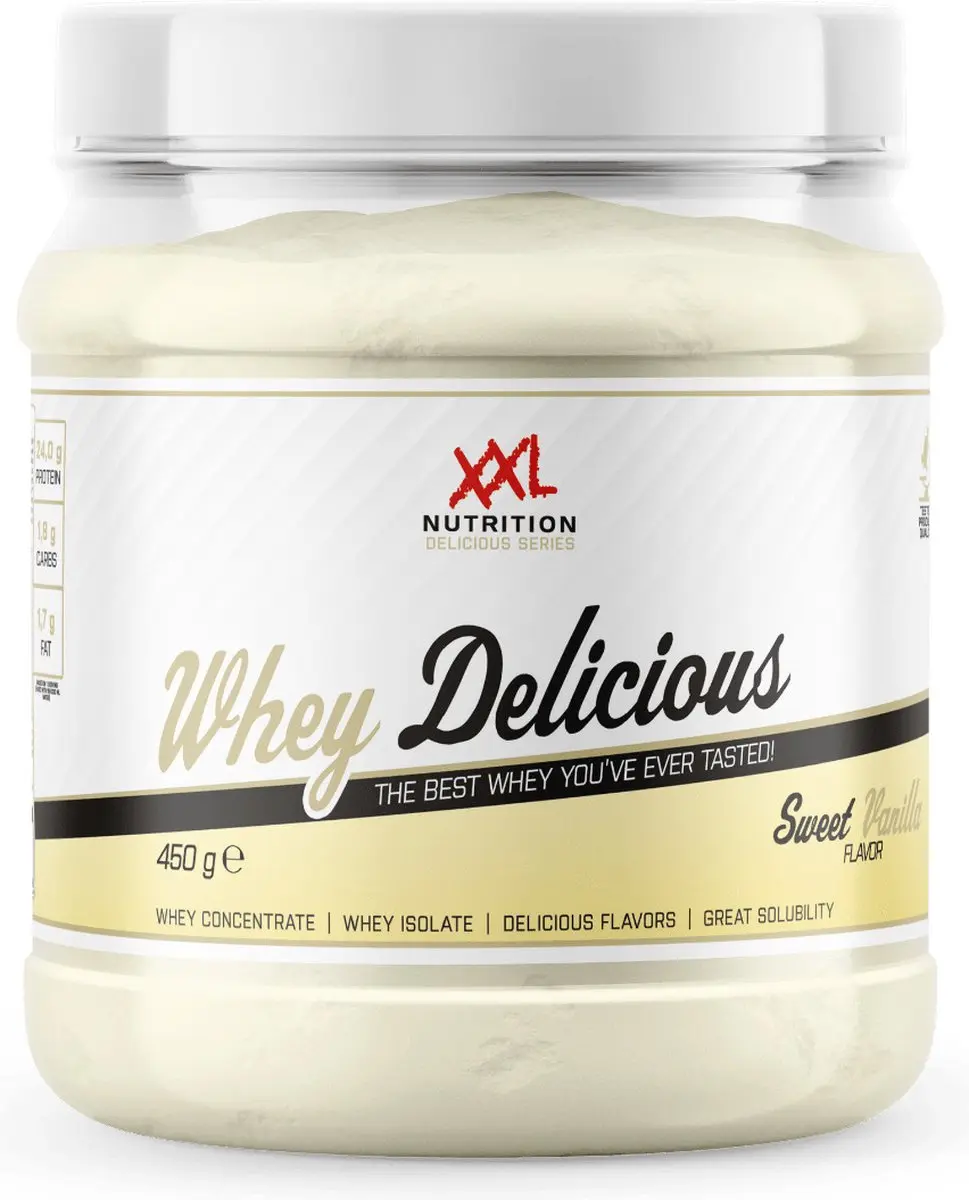 XXL Nutrition Whey Delicious Sweet Vanille Eiwitpoeder 450g