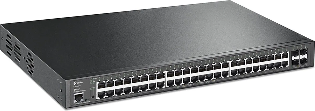 TP-Link TL-SG3452XP Managed Switch 48x PoE - 176 Gbps - Zwart