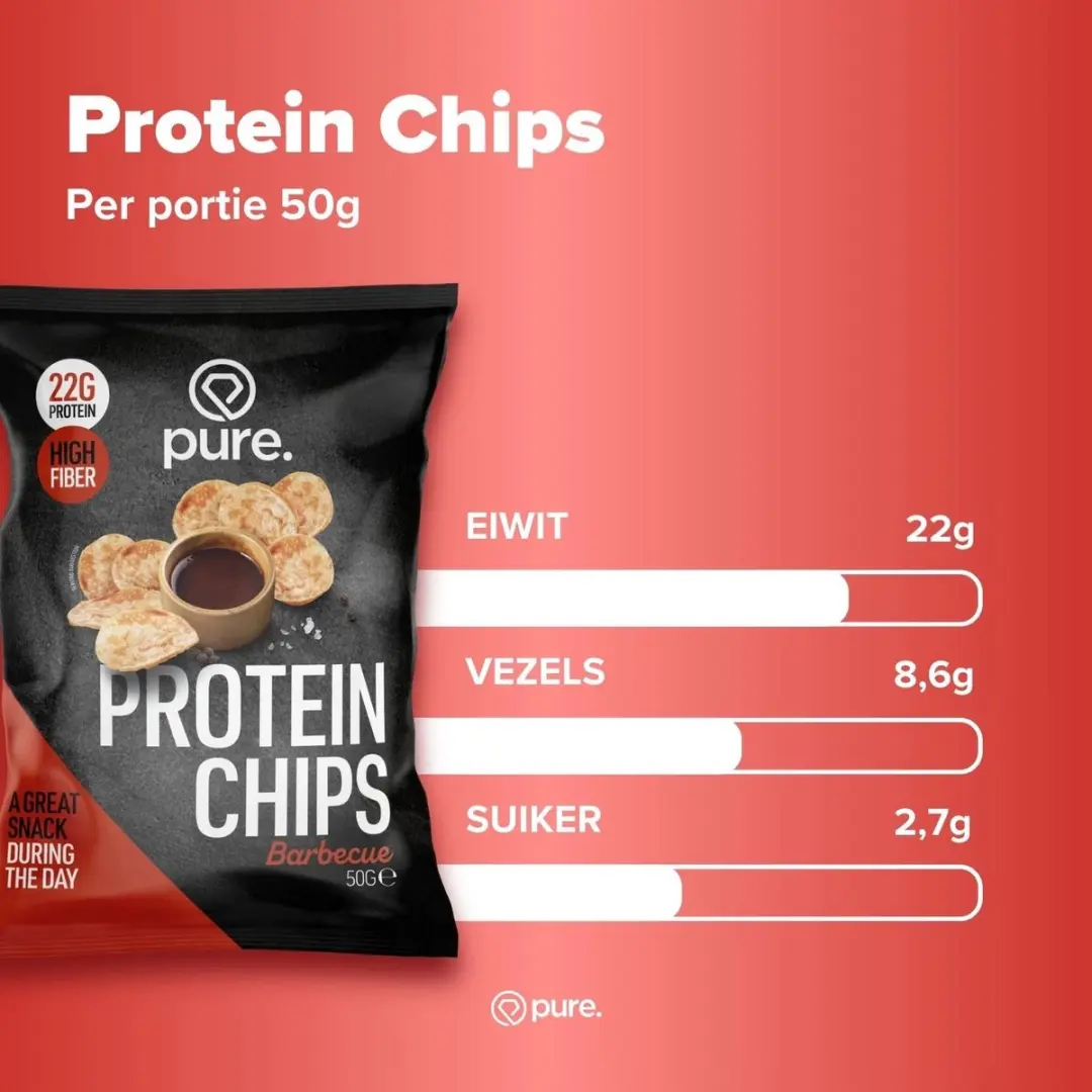 Pure Protein Chips Barbecue 50g - Hoog in eiwit & vezels