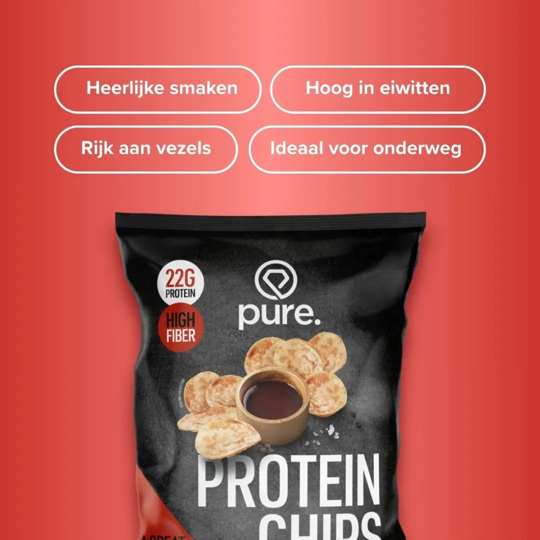 Pure Protein Chips Barbecue 50g - Hoog in eiwit & vezels