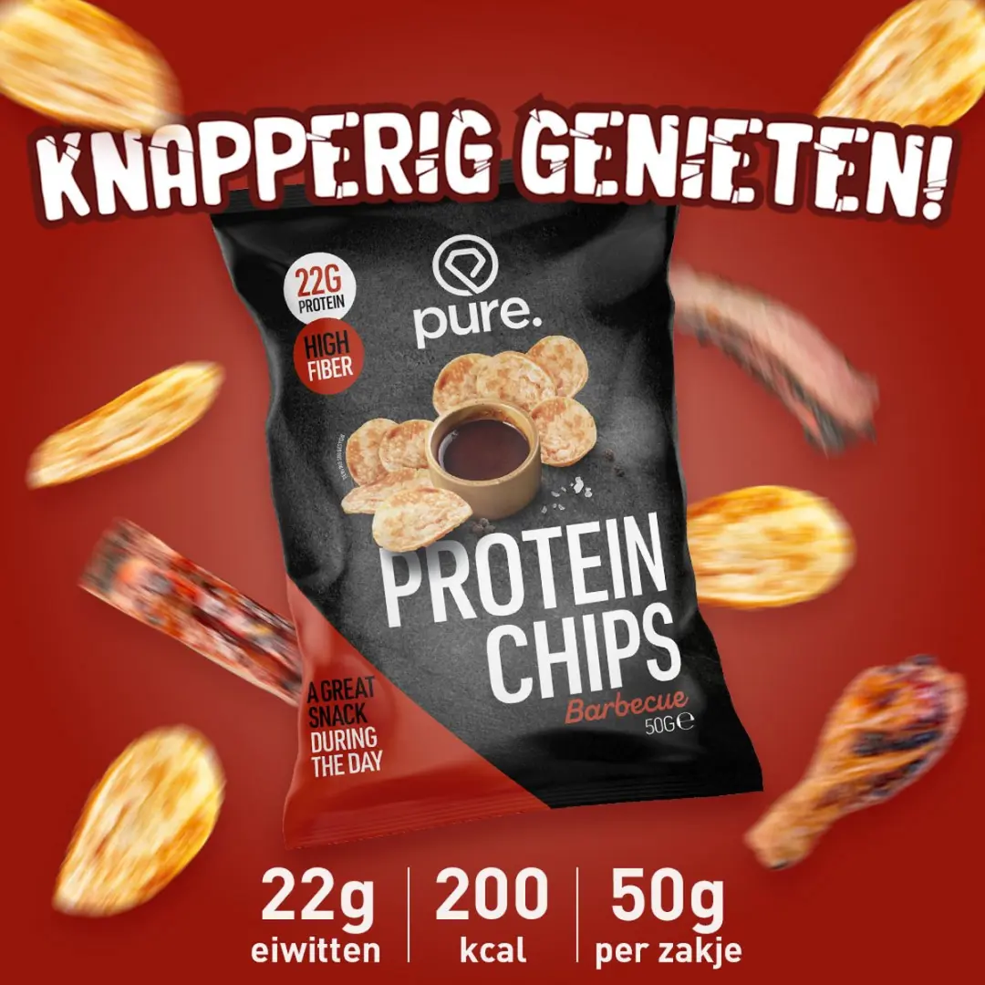 Pure Protein Chips Barbecue 50g - Hoog in eiwit & vezels