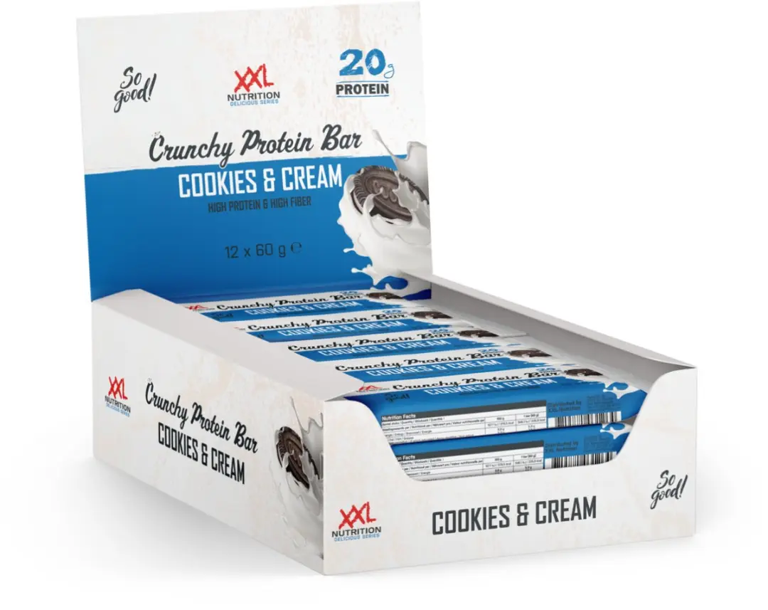XXL Nutrition Crunchy Protein Bar Cookies & Cream
