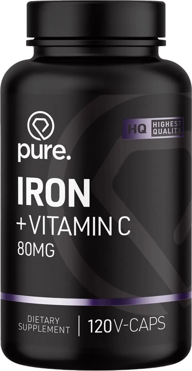 Pure Iron + Vitamine C 120 Vegan Capsules