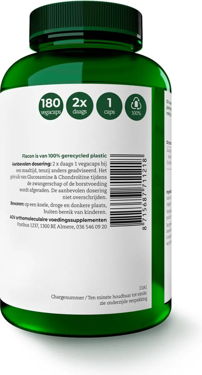 AOV Glucosamine & Chondroitine 360g - 2x180 Capsules