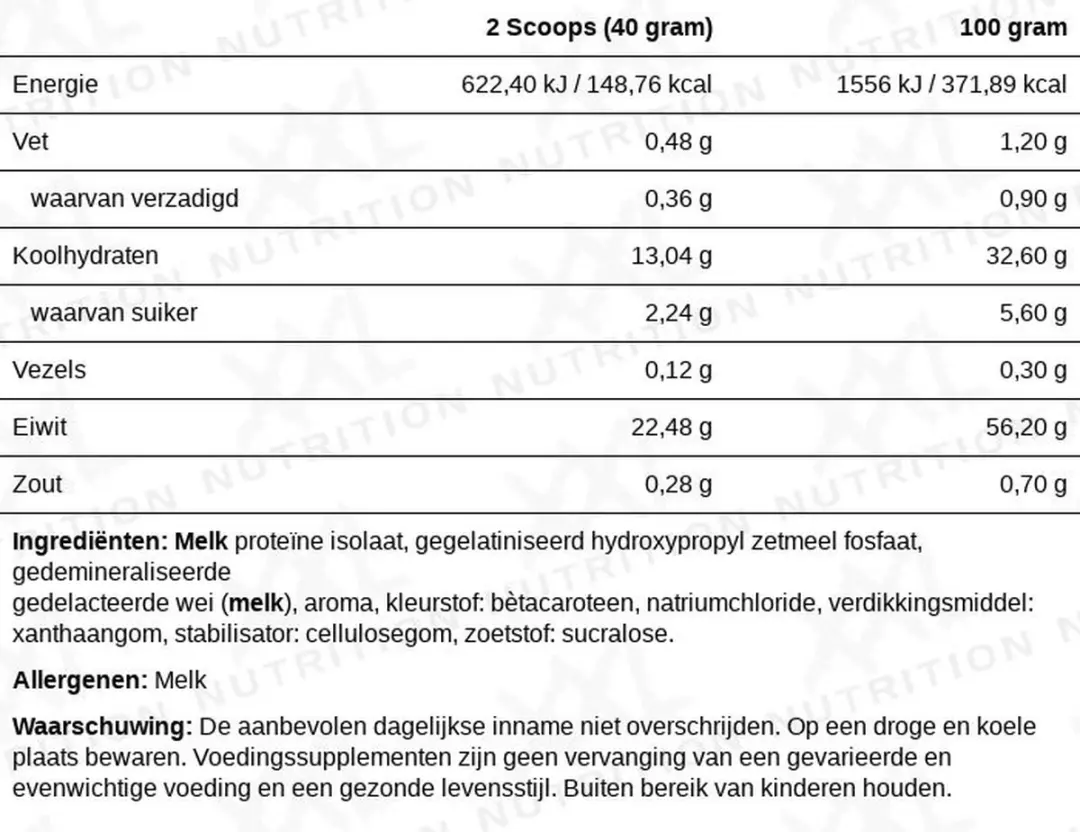 XXL Nutrition Delicious Protein Pudding 22g - Vanille - 440g