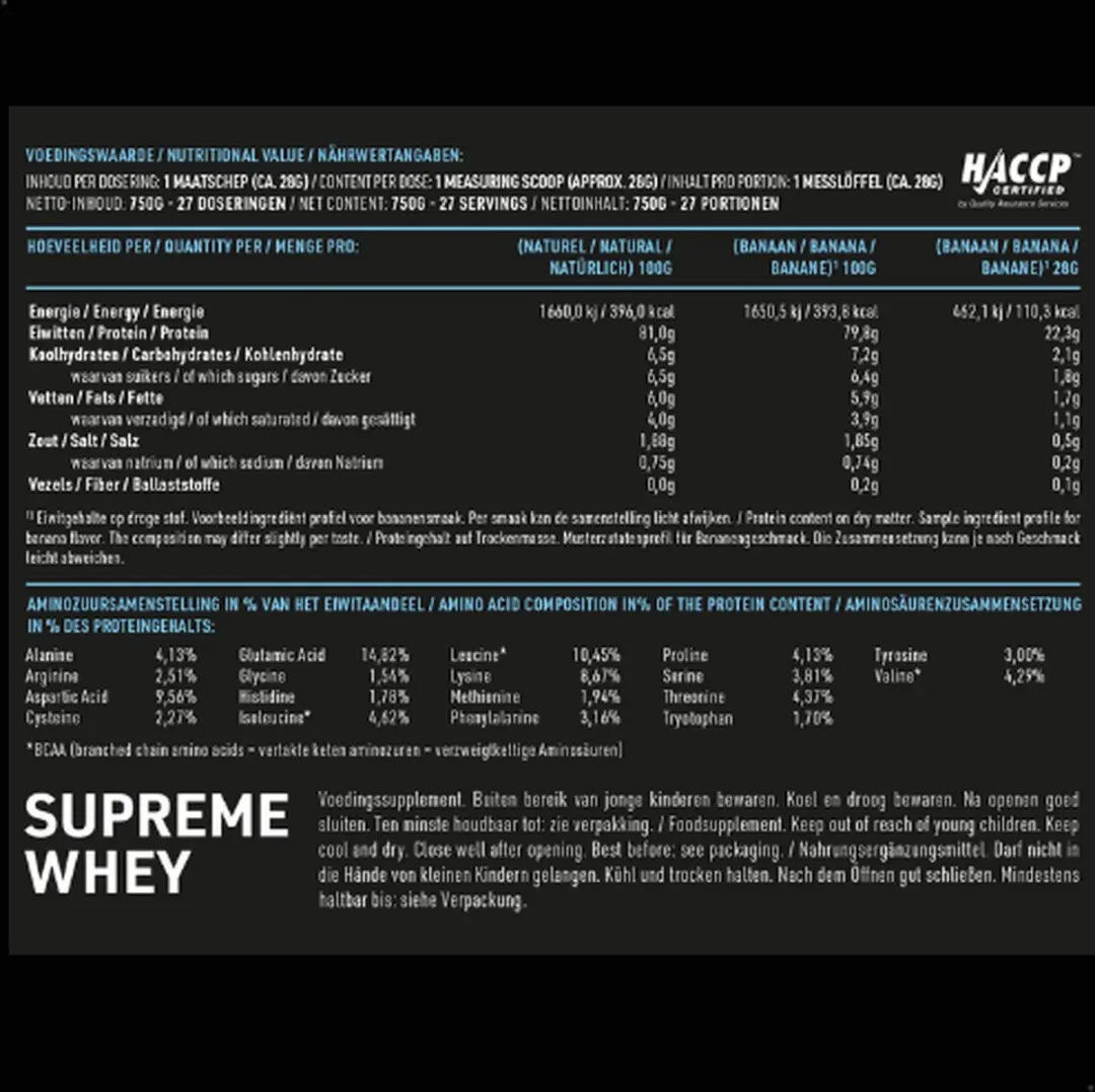 Pure Supreme Whey Eiwitpoeder Chocolade Caramel 750g
