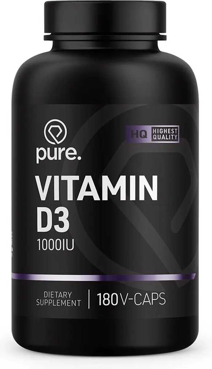 Pure Vitamine D3 1000IU 180 Vegan Capsules
