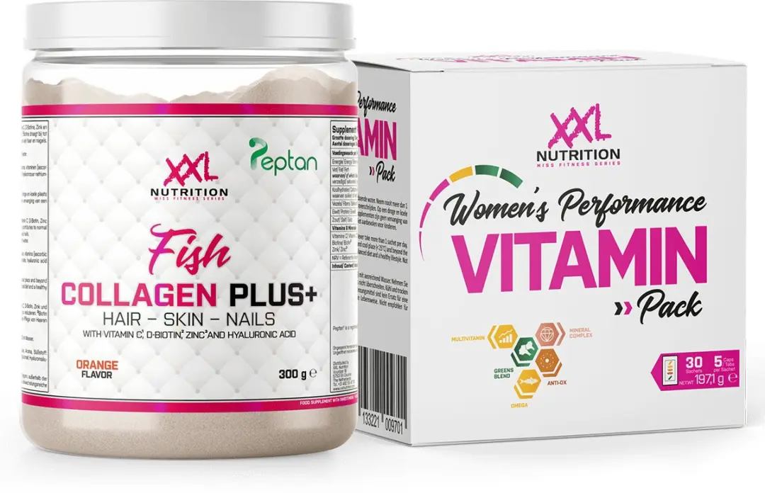XXL Nutrition Fish Collagen Plus+ Viscollageen Poeder 300g - Orange