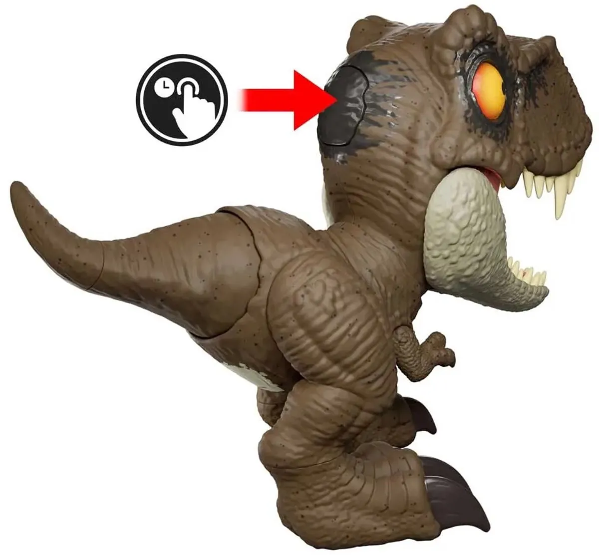 Mattel Jurassic World Tyrannosaurus Rex Action Figuur 16cm - Roar Command Geluid - Multi