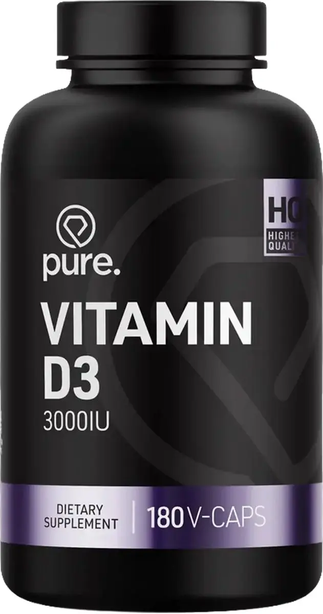 Pure Vitamine D3 3000IU 180 Vegan Capsules