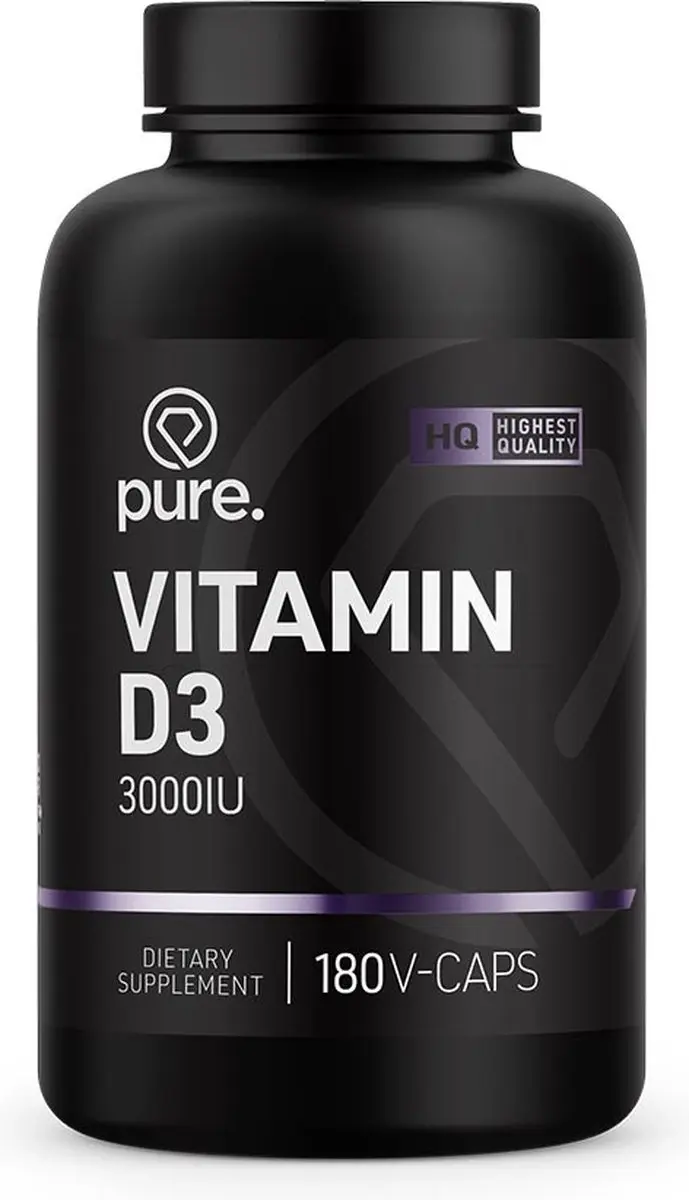 Pure Vitamine D3 3000IU 180 Vegan Capsules