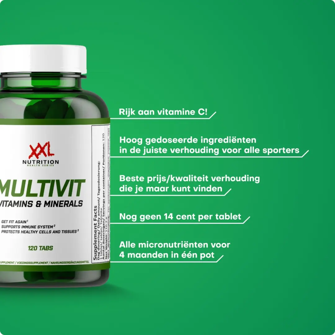 XXL Nutrition Multivit Vitamines & Mineralen 120 Tabletten