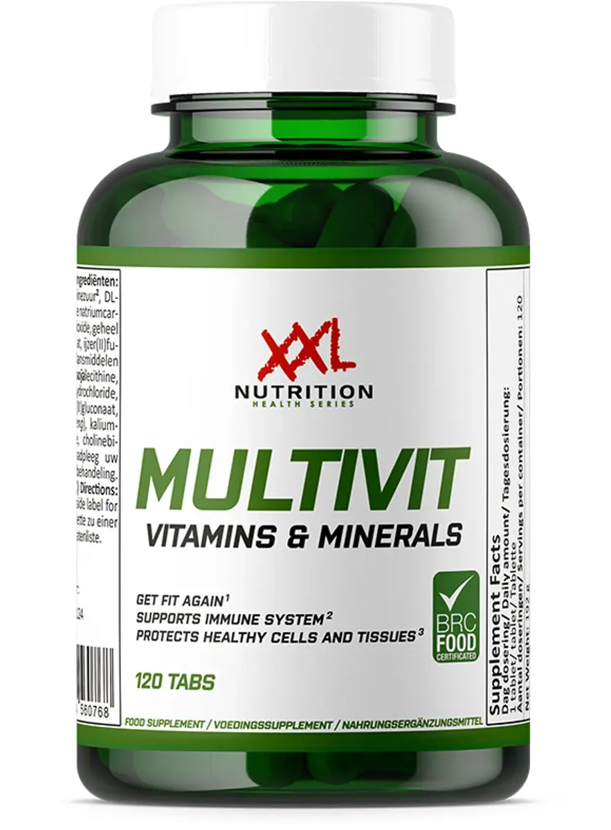 XXL Nutrition Multivit Vitamines & Mineralen 120 Tabletten