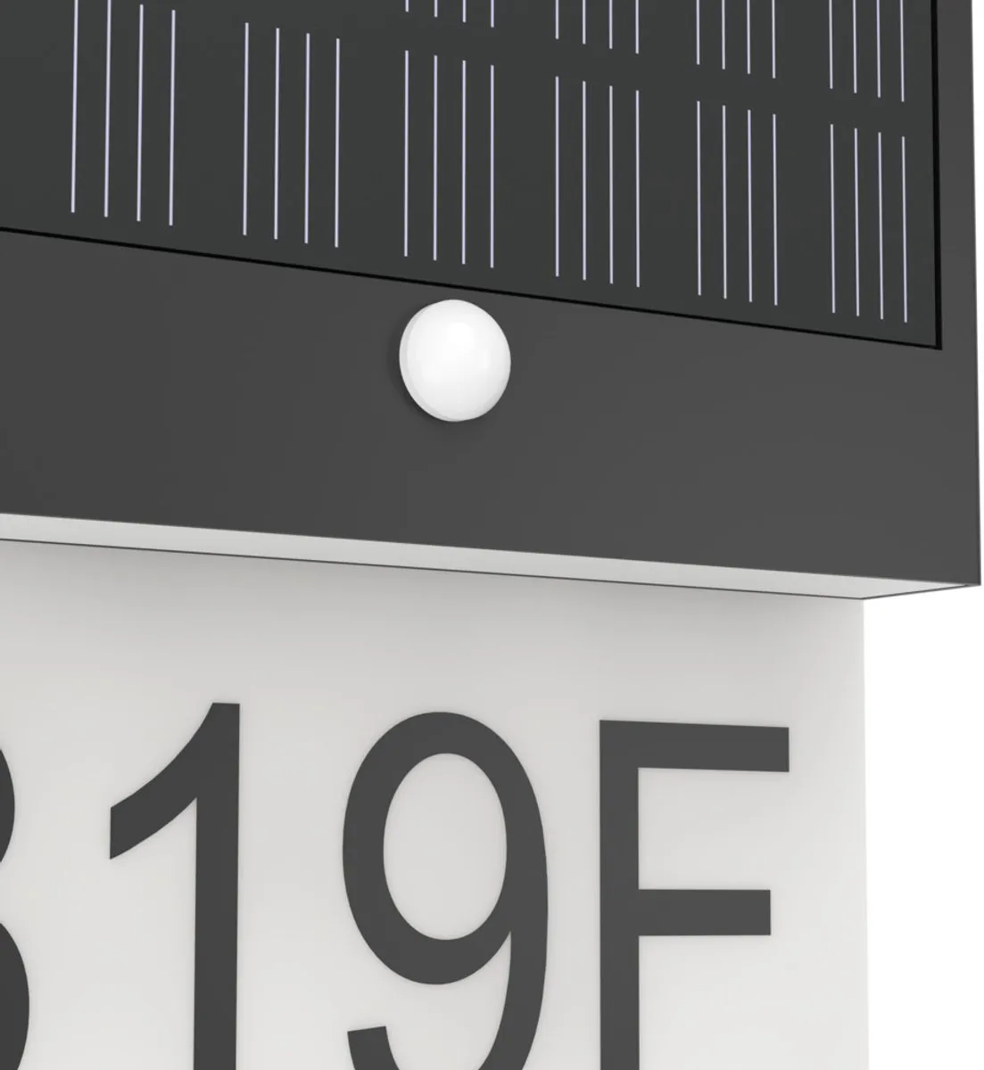 Eglo Conettimara Solar Wandlamp Sensor LED 23cm - Zwart/Melkkleurig