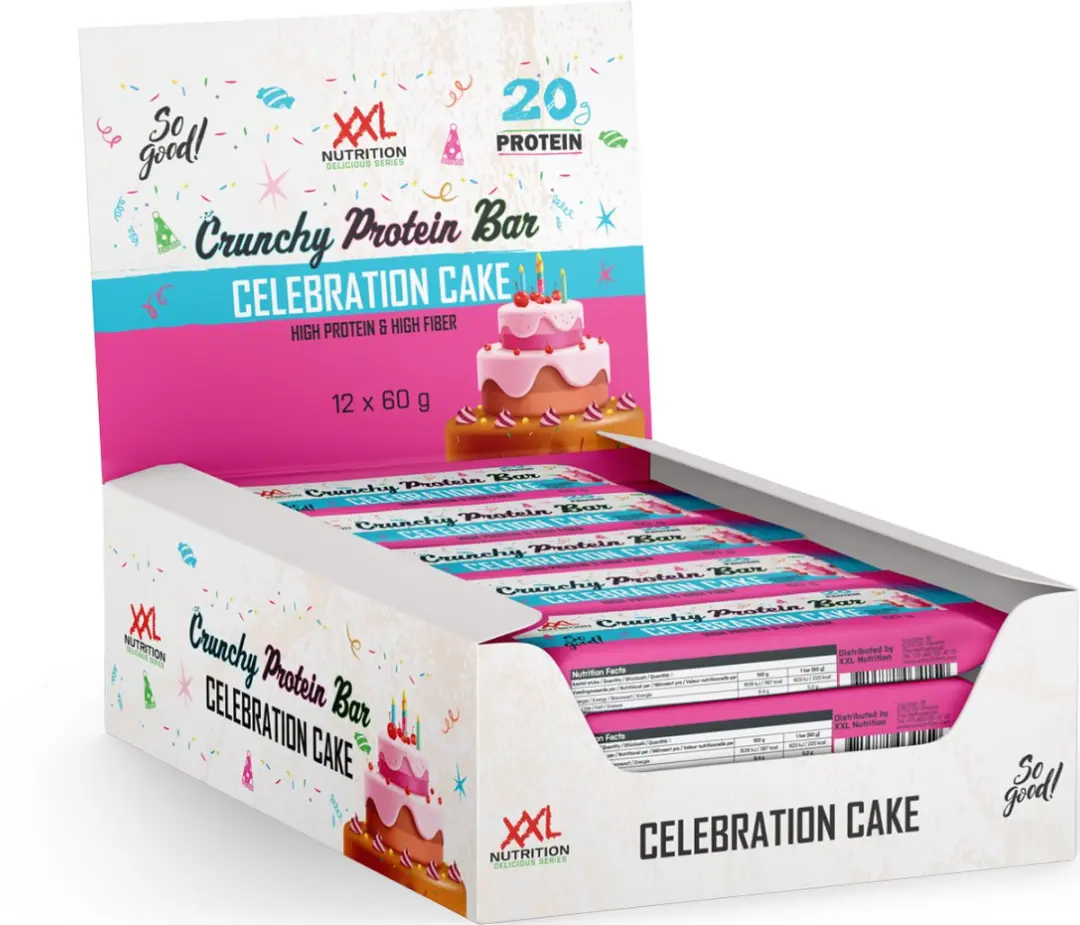 XXL Nutrition Crunchy Protein Bar Celebration Cake