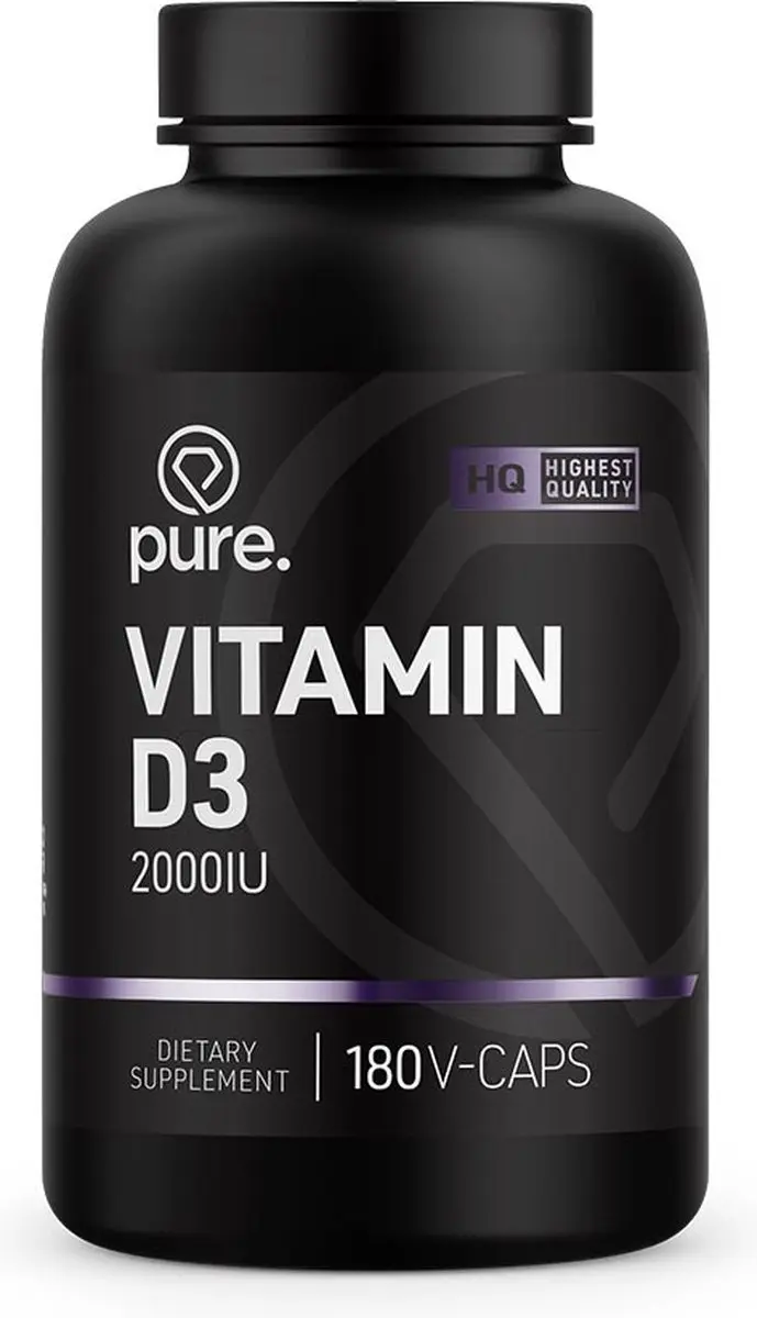 Pure Vitamine D3 2000 IE - 180 Vegan Capsules