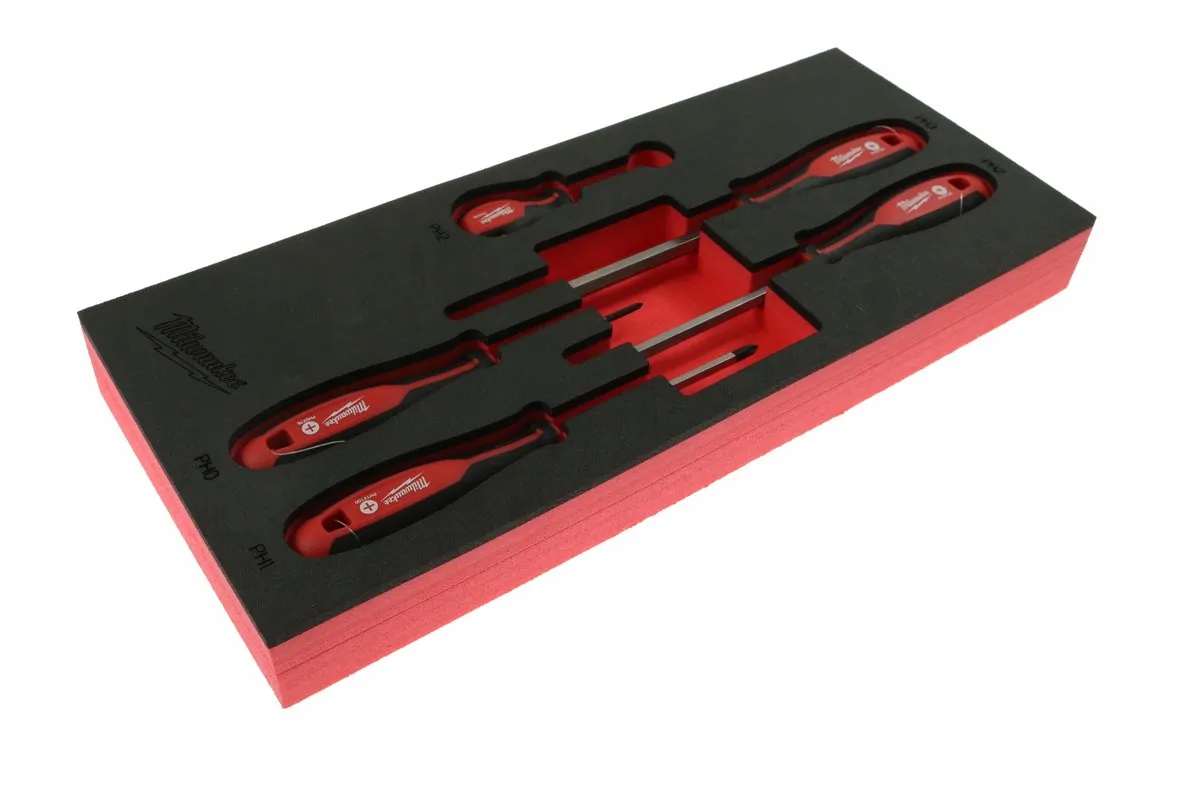 Milwaukee Schuimmodule 5 Schroevendraaiers - Magnetisch - 5 Stuks
