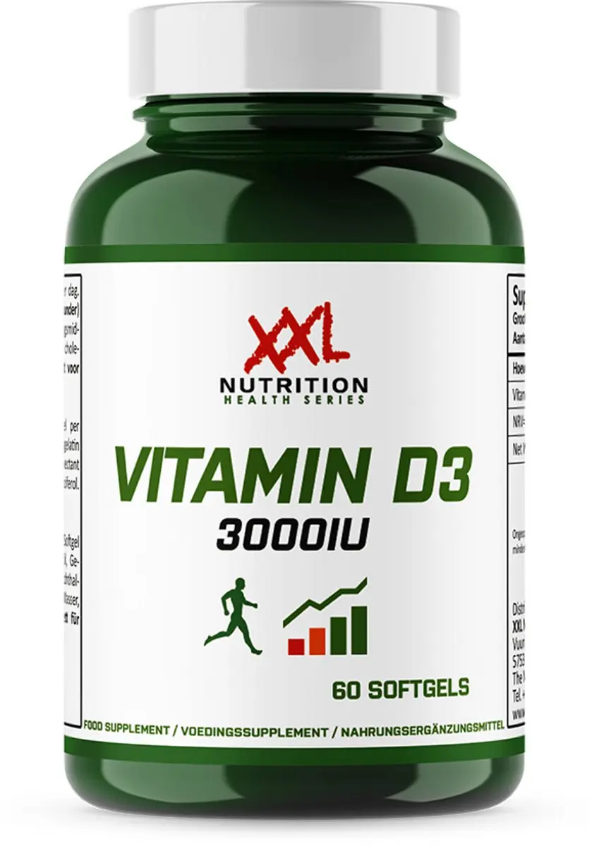 XXL Nutrition Vitamine D3 3000 IU Gelcaps