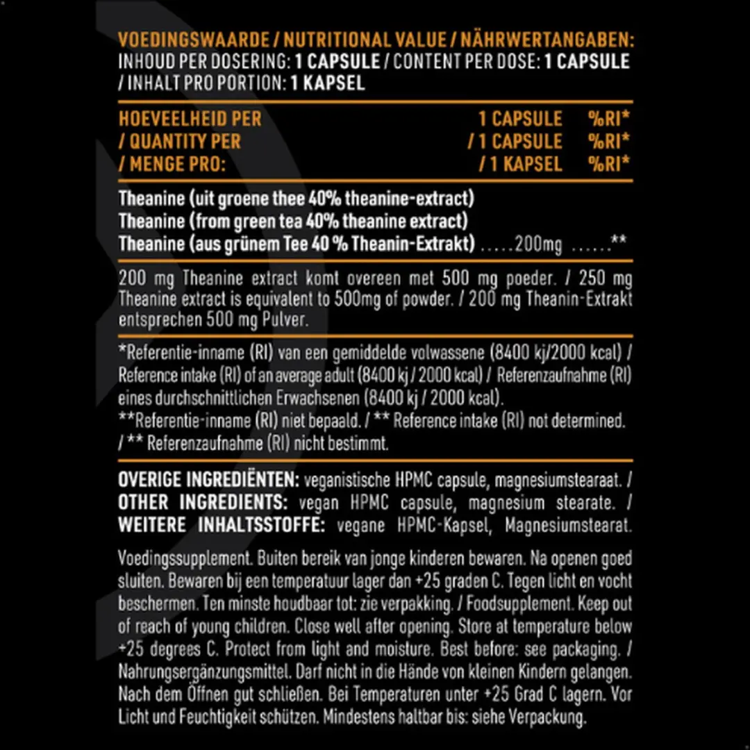 Pure Theanine Extract 60 V-caps - 200mg