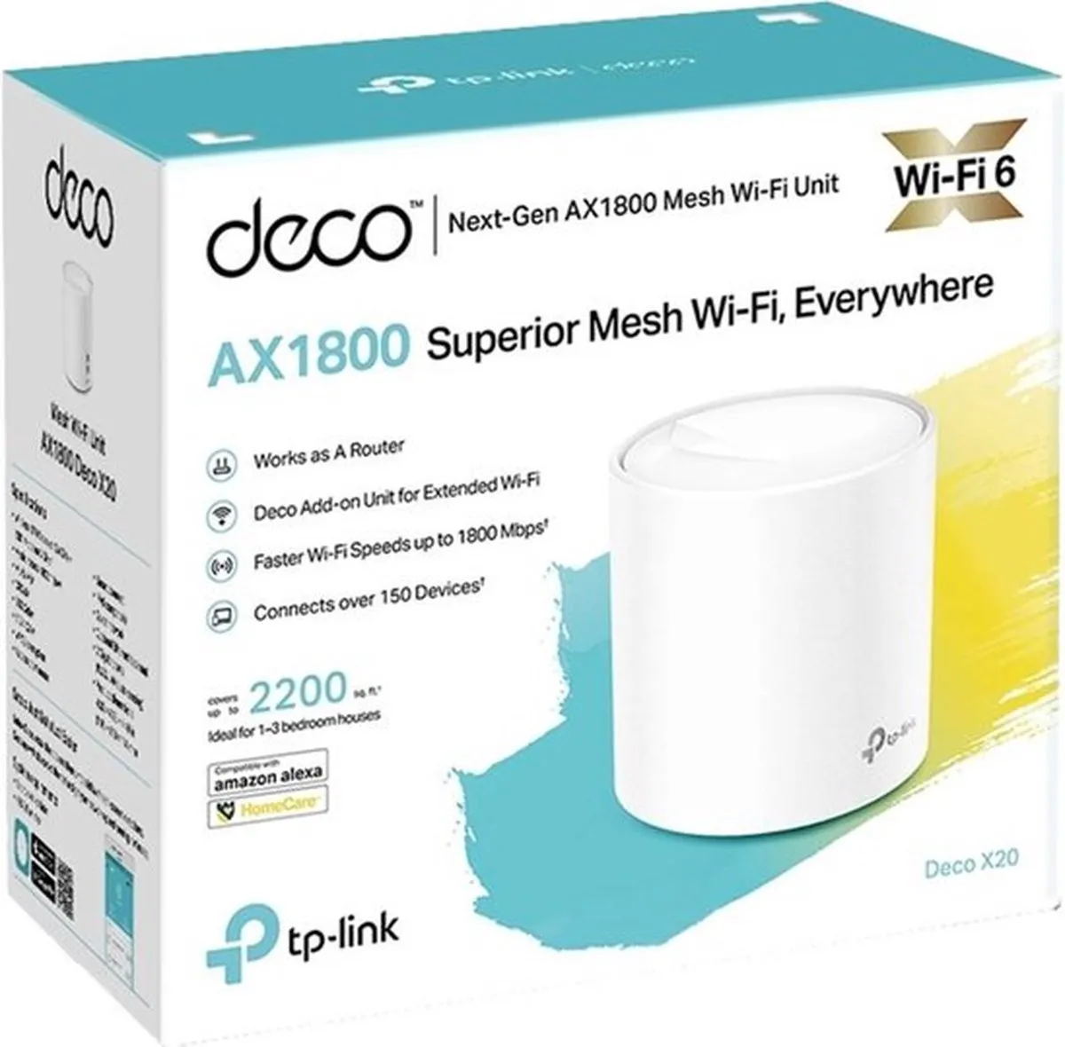 TP-Link Deco X20 Mesh WiFi 6 - 1800 Mbps - afbeelding 6 van 6