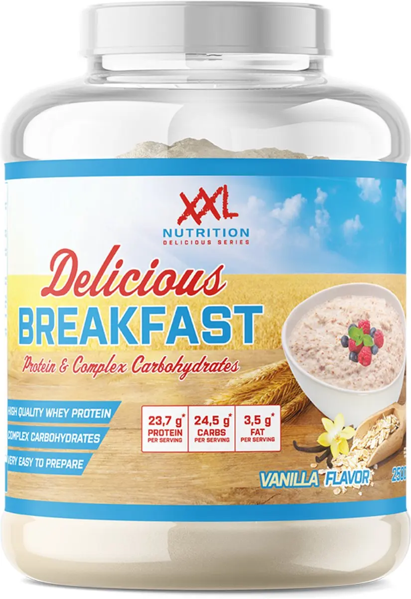 XXL Nutrition Delicious Breakfast Vanille Eiwitontbijt 2500g