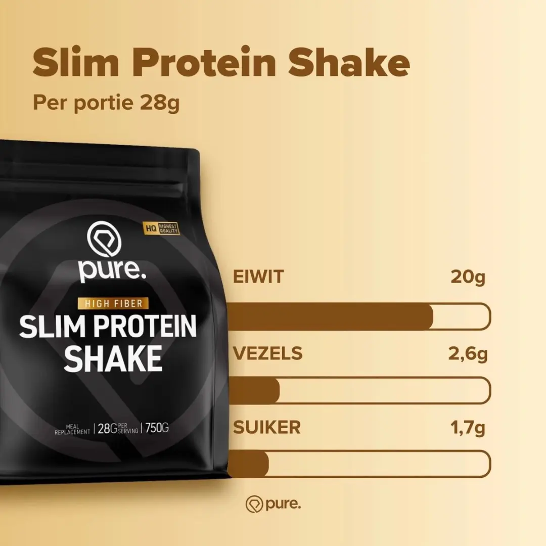 Pure Slim Protein Shake Aardbei 750g