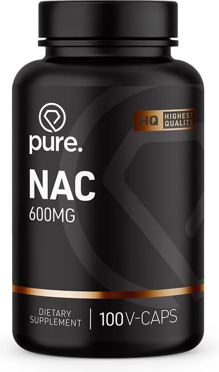 Pure NAC-100 V-Caps Aminozuur Supplement 600mg