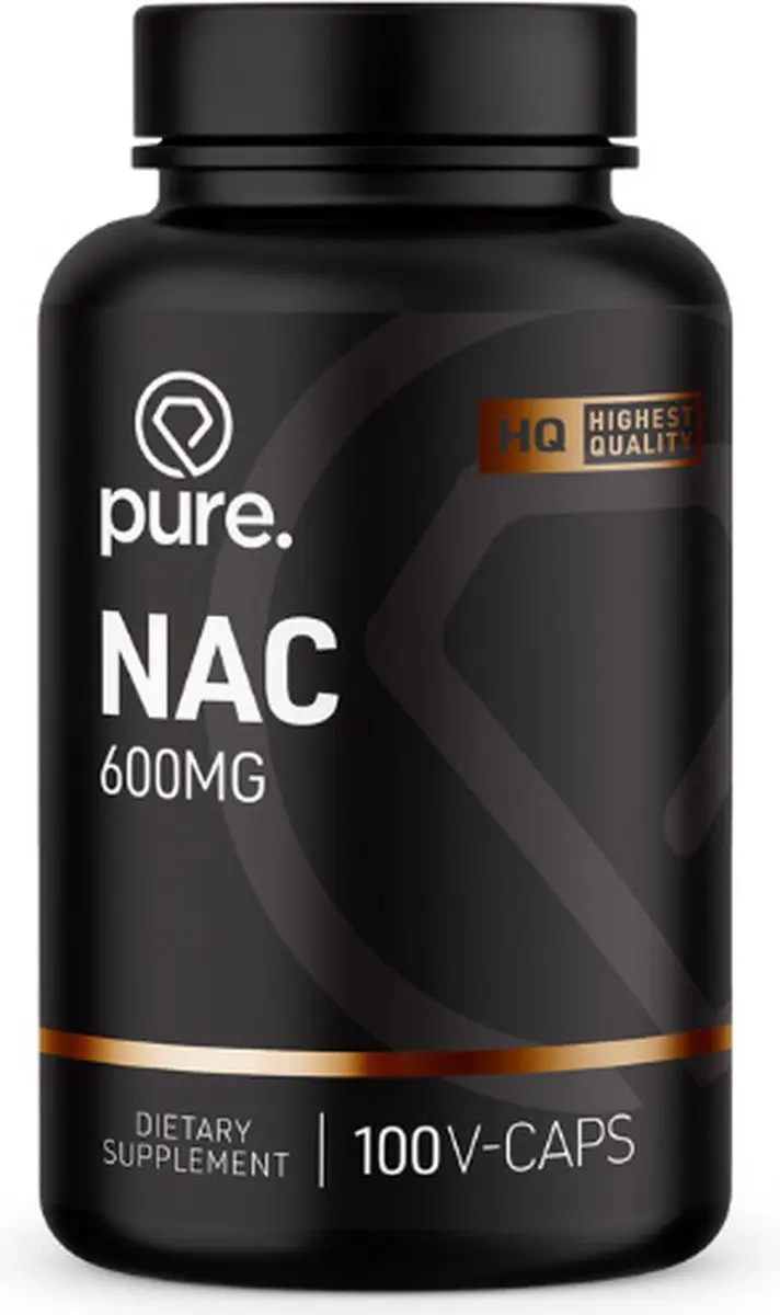 Pure NAC-100 V-Caps Aminozuur Supplement 600mg