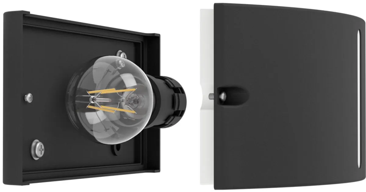 Eglo Poggiarello Wandlamp E14 - 22cm - Zwart - afbeelding 6 van 6