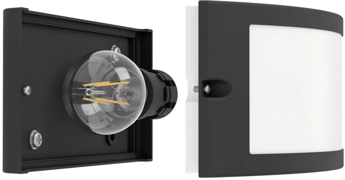Eglo Poggiarello Wandlamp E14 - 22cm - Zwart