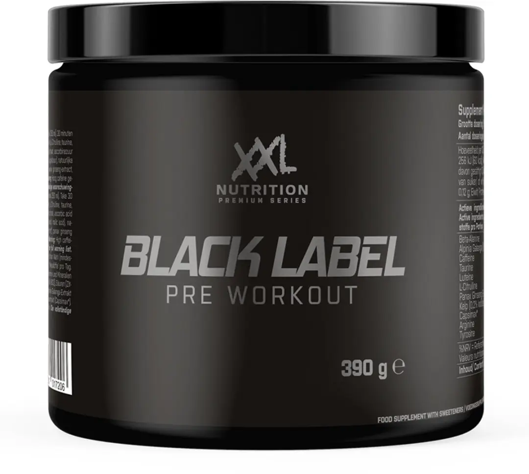 XXL Nutrition Black Label Pre-Workout Apple Pear 390g