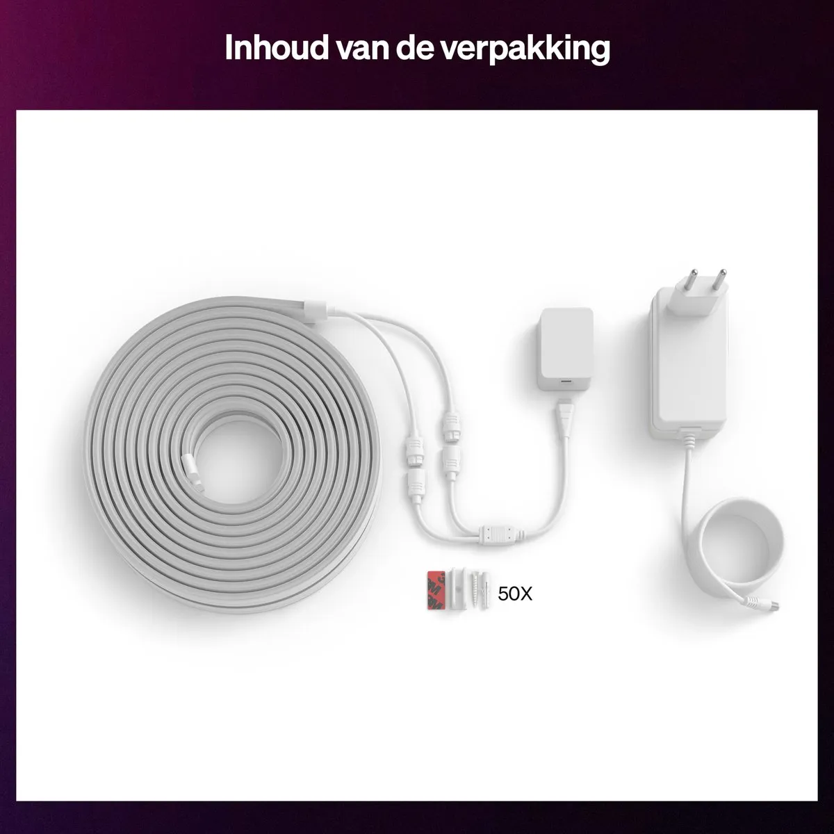 Philips Hue Essential Neon Flex LED Strip 10m - Wit - afbeelding 6 van 6