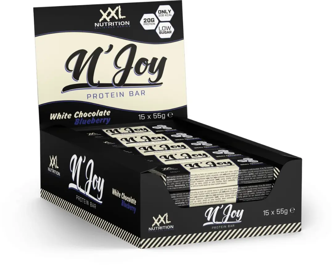XXL Nutrition N'Joy Protein Bar Witte Chocolade Blueberry