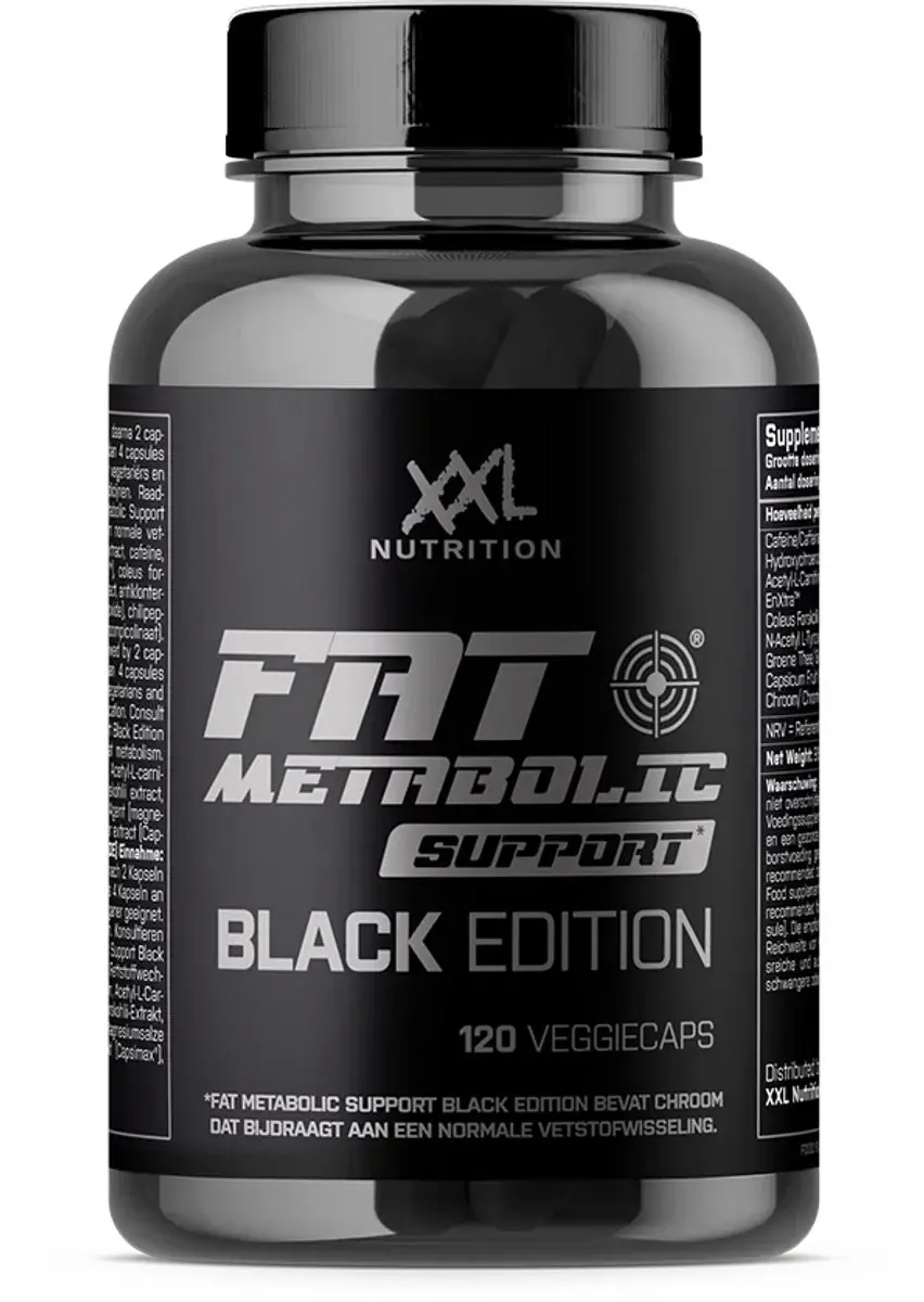 XXL Nutrition Fat Metabolic Support Black Edition Vetverbrander 120 Veggiecaps