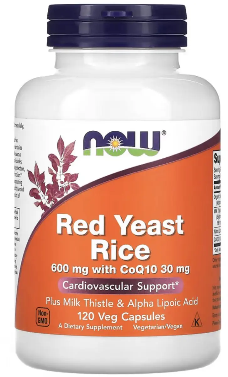 Now Foods Red Yeast Rice & CoQ10 120 Capsules