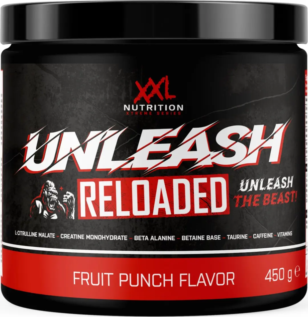 XXL Nutrition Unleash Reloaded Pre Workout Fruit Punch 450g