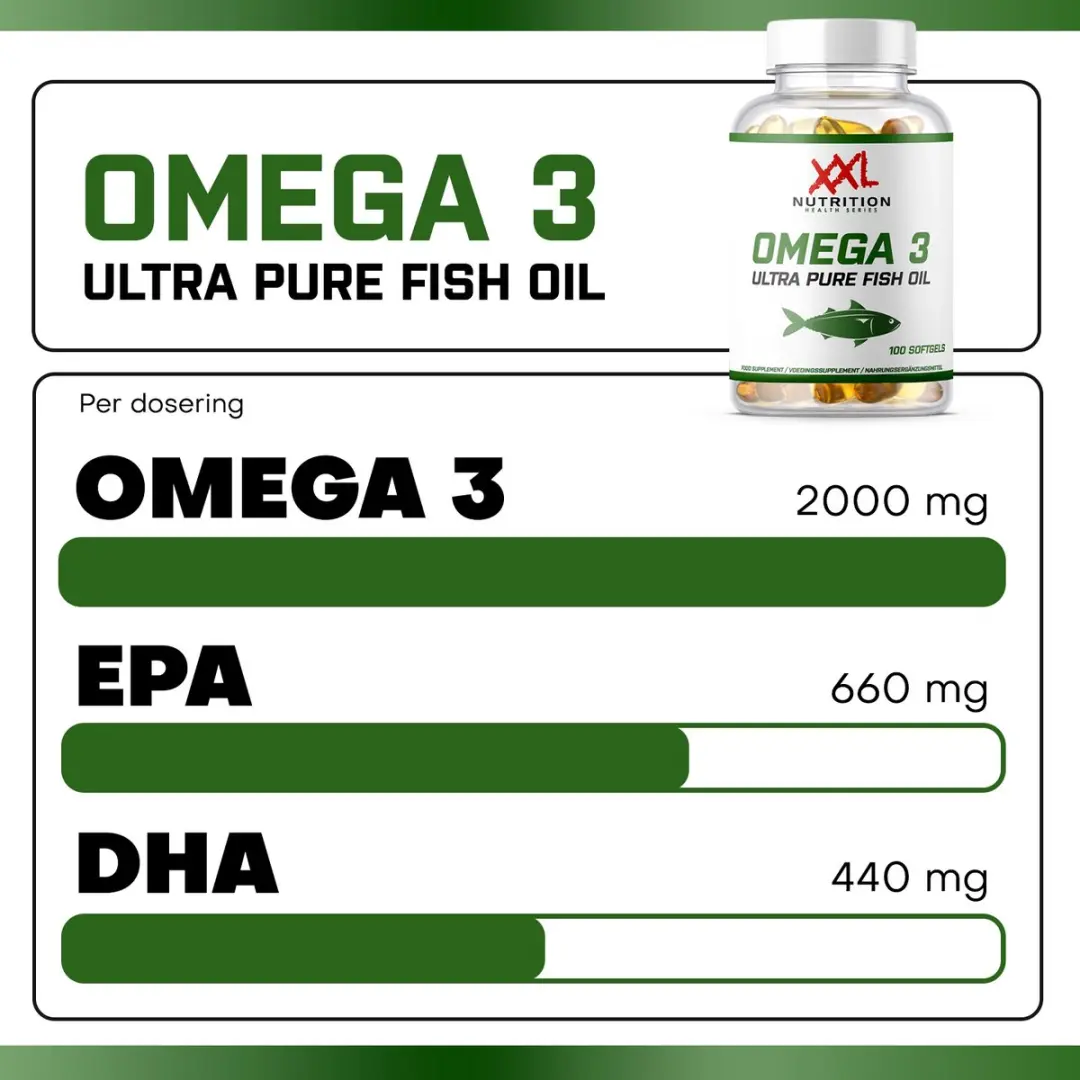 XXL Nutrition Omega 3 Ultra Pure Visolie Capsules 100 Stuks