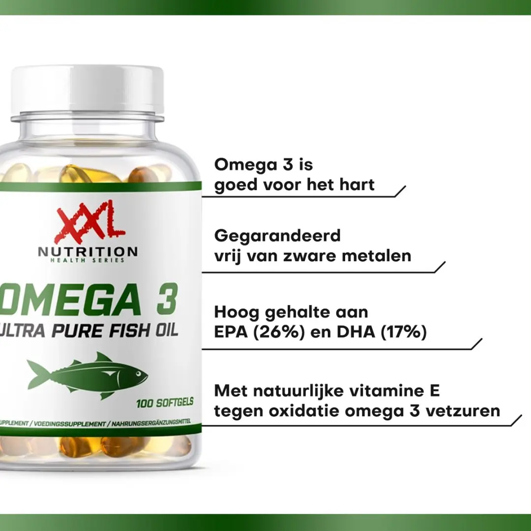 XXL Nutrition Omega 3 Ultra Pure Visolie Capsules 100 Stuks